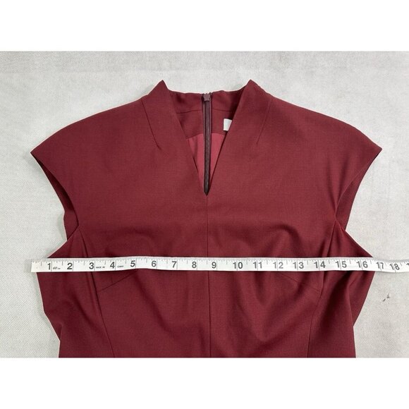 M.M. LaFleur Ruth A Line Wool Blend Dress Pinot Burgundy Women’s 4 EUC - Picture 9 of 11